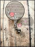 Rustic Floral.Retractable badge holder, nurse gift, ob, L&D, id holder, reel, RN, LPN, CNA Personalized Christmas Gift