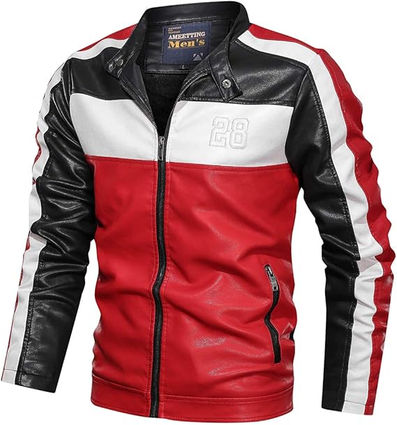 Amazon Semiaugust セミオーガスト 革ジャン メンズ ライダースジャケット ファッション レザー ブルゾン 裏起毛 防寒 カジュアル ジャンパー バイク用 コート ジャケット 通販