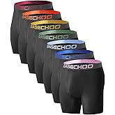 Easechoo Men's Underwear,Rayon Made from Bamboo Men Boxer Briefs,Ultra Soft,Breathable,No Riding Up Leg,7 Pack