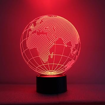 mapamundi con luz led