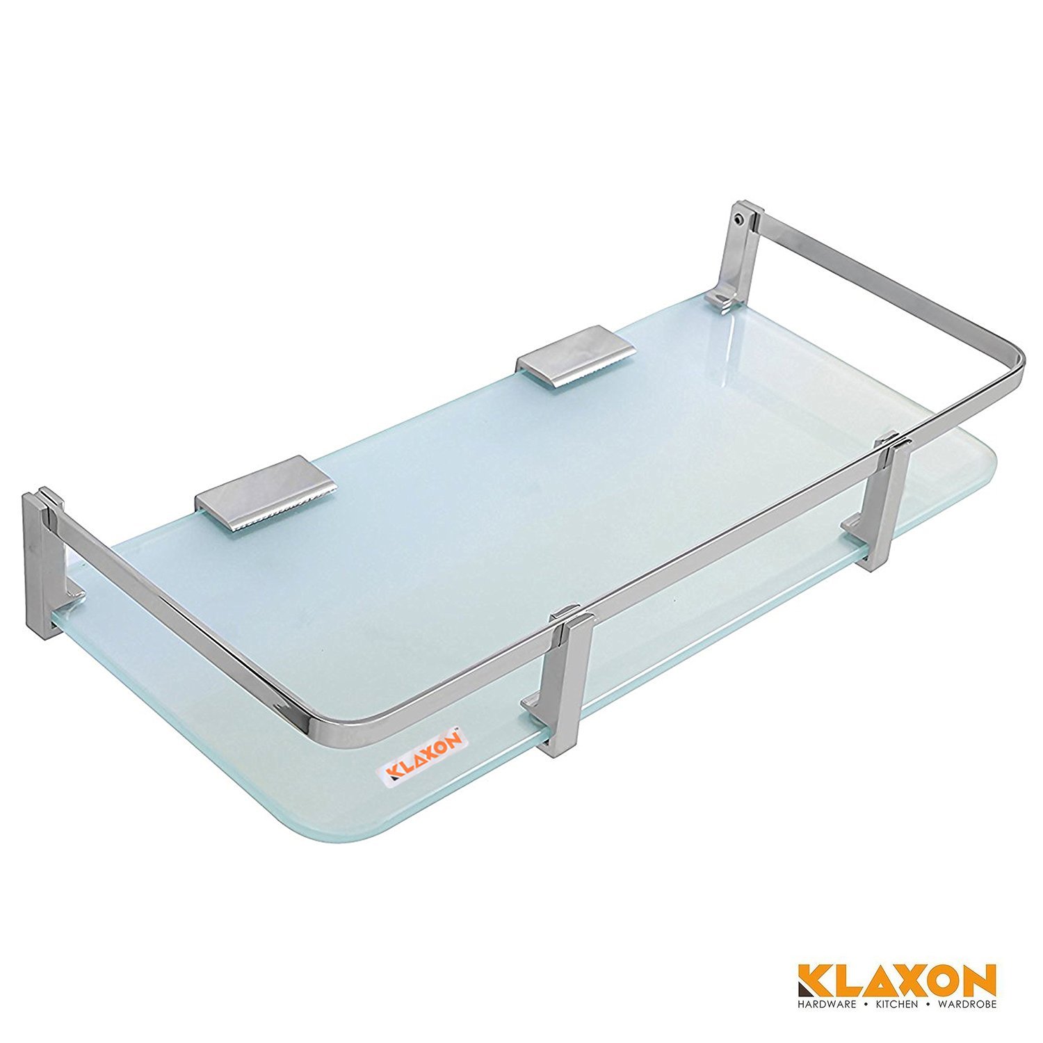 Klaxon Royal Front Glass Shelf With Brass Fittings 12 6 Inches