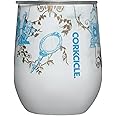 Corkcicle Disney Princess Belle Stemless Wine Glass Tumbler, Triple Insulated Stainless Steel Construction, Sliding Shatter-Proof Travel Lid, Keeps Beverages Chilled for 9 Hours, 12 oz