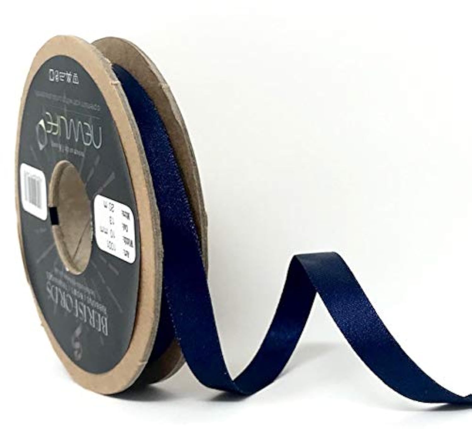 Berisfords 10mm 13 Navy Newlife Satin Ribbon 100% Recycled 20m Reel