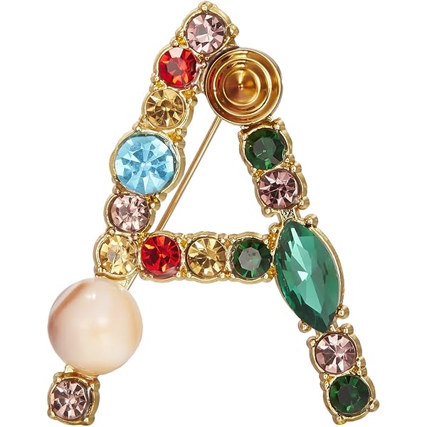 D-GROEE Faux Pearl Letter Brooch Pin - Elegant Women's Lapel Badge, Alloy With Pearl, Uppercase Letter Design - View #7