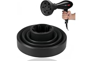 FILFEEL Hair Blower Diffuser, Universal for Blow Dryers Foldable Folding Hairdryer Cover Styling Hairdressing Tool for Fine Thick Curly Frizzy and Wavy Hair, Dry and Gain Volume Without