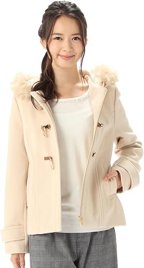 Amazon ハニーズ グラシア Honeys Glacier ショート丈ダッフル ベージュ ｌ コート ジャケット 通販