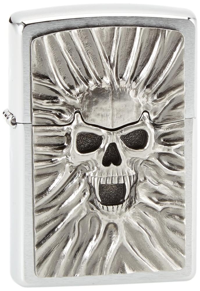Zippo Lighter 1300120 Scream of Sand Emblem Petrol Lighter, Brass, 1 x 3.5 x 5.5 cm