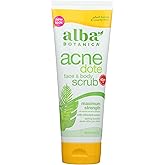 Alba Botanica Acnedote Maximum Strength Face & Body Scrub for Acne Treatment, Blackhead Scrub, 8 Oz
