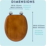 Croydex Davos Flexi-Fix Wooden Toilet Seat Antique Pine view 2