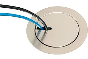 Arlington FLBC4580 Recessed Power and Data Round Floor Box for Existing or New Concrete Floor Boxes (Fits in Most 4.5" Inside Diameter Round PVC Concrete Floor Boxes) (Nickel)