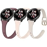 3 Pack Slim Bands for Garmin Vivoactive 6/Vivoactive 5/Vivoactive 3/Venu/Venu Sq/Venu 2 Plus/Forerunner 645 245 Music, 20mm S