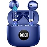 Wireless Earbuds, Bluetooth 5.4 Ear Buds LED Power Display Headphones Bass Stereo, Bluetooth Earbuds in-Ear Noise Cancelling Mic, 40H Playback Mini Case IP7 Waterproof Sports Earphones for Android iOS