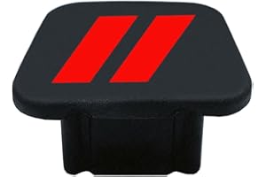 OMLKIBO 2 Inch Trailer Hitch Tube Cover Plug Cap, Rubber Receiver Tube Hitch Plug Compatible with Dodge Car Accessories. (Red A)
