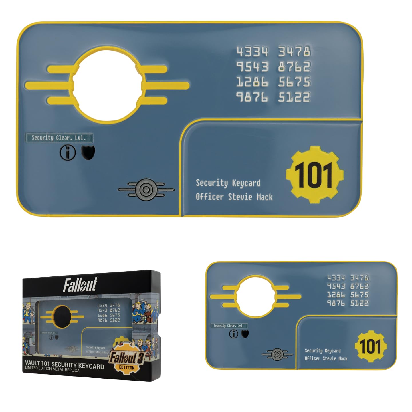 FaNaTtik Fallout 3 Vault 101 Security Keycard Metal Replica – Limited Edition, Numbered Collectible (5000)