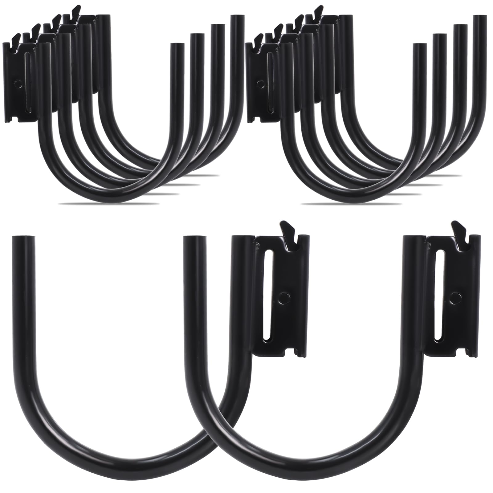 Photo 1 of 10 Pack 5" E Track J Hooks Heavy Duty E Track Large Steel J Hook E Track Accessories for Cargo Tie Down Systems in Enclosed Trailer Garage Workshop 0.5" Diameter Solid Steel Maximum Load 1500 Pounds