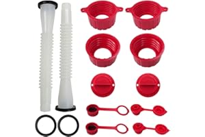 2Pcs Universal Replacement Gas Fuel Can Long Spout (Nozzle) Vent Kit Fits for Rubbermaid, for Gott, for Essence, for Wedco, f