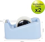 Rapesco 1488 500 Heavy Duty Tape Dispenser with 2 Tape Rolls Powder Blue view 2