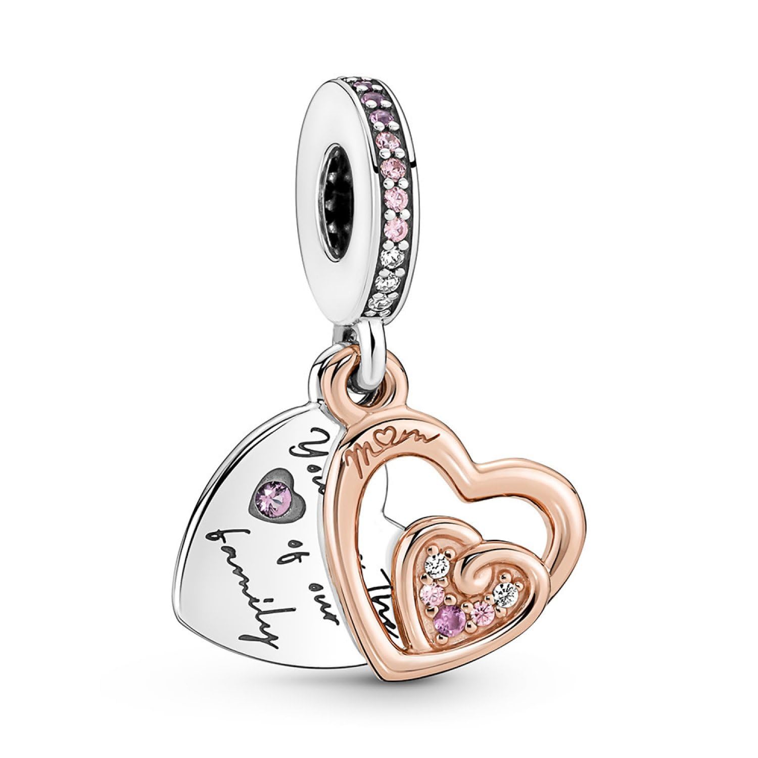 Pandora Entwined Infinite Hearts Double Dangle Charm 781020C01 — image 1