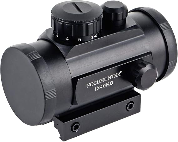 FOCUHUNTER Riser Mount Alu 20mm - Base Picatinny/Weaver Avec Écrou QD - Mat Noir