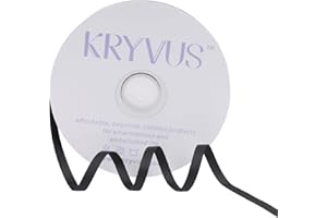 KRYVUS Black Grosgrain Ribbon, 1/4 inches x Continuous 50 Yards,Use for Bows DIY Hair Accessories,Gift Wrapping,Craft and Sewing