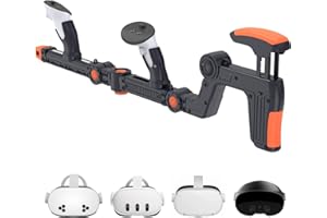 Tyasoleil VR Handle Accessories Compatible with Meta Quest 2,3,3S, Humanized Weighted Gun Stock, Enhance Control Feel, Realistic FPS Gaming Experience