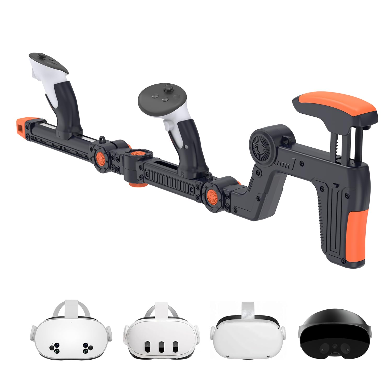 Photo 1 of Tyasoleil VR Handle Accessories Compatible with Meta Quest 2,3,3S, Humanized Weighted Gun Stock, Enhance Control Feel, Realistic FPS Gaming Experience