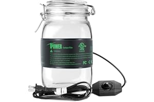 iPower 3" x 20" Seeding Heat Mat with Thermostat Temperature Adjustable Knob Durable Warm Hydroponic Plant Germination Starting Pad, Black