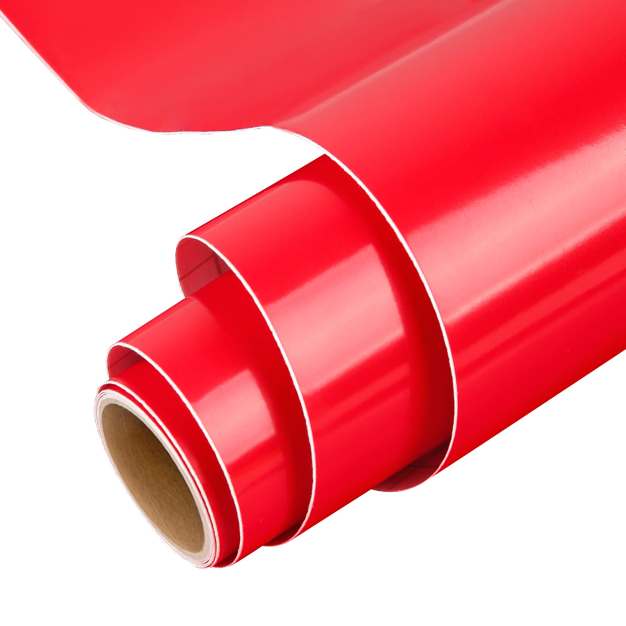 IModeur Glossy Red Permanent Vinyl Roll - 30.5 x 153 cm Adhesive Vinyl for Mug, Cup, Window & Home Decor, and Other DIY Projects