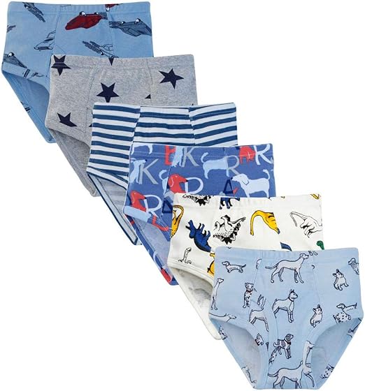 3//6 Pack Little Boys Briefs Dinosaur Truck Toddler Kids Underwear Cotton Briefs
