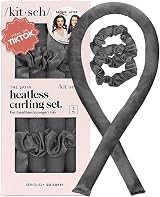 Kitsch Heatless Curling Set Satin Overnight Curlers 34" Blowout Rod Charcoal view 9