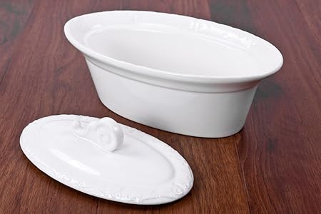 Tamled fuente con tapa porcelana blanca lavavajillas microondas y ...