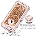 Coolden Case for iPhone SE 2020 iPhone 6S Protective Glitter Case for Women Girls Cute Bling Sparkle 3D Quicksand Heavy Duty Hard Shell Shockproof TPU Case for 4.7 Inches iPhone 6 6S 7 8, Light Coffee