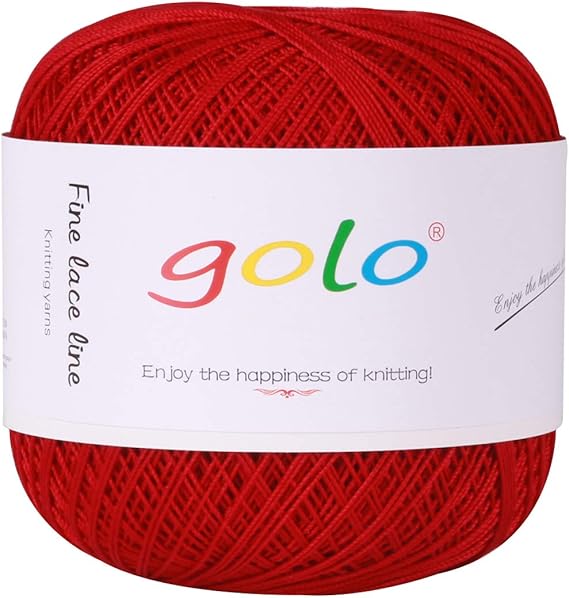 golo Crochet Thread Size 10 red Yarn Arts, Crafts & Sewing