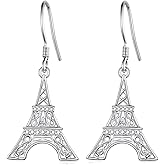 Paris Eiffel Tower Earrings 925 Sterling Silver Eiffel Tower Earrings for Women Paris Eiffel Tower Jewelry Gifts for Women