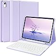 TQQ for iPad 10th Generation Case with Keyboard (10.9", 2022) & iPad (A16) 11th Gen (11", 2025) - Magnetic Wireless Detachable Keyboard, Stand Folio Cover with Pencil Holder, Thin & Light (Purple)