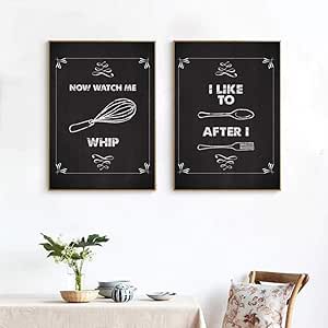 Cita de cocina en blanco y negro Impresiones de arte de pared y póster