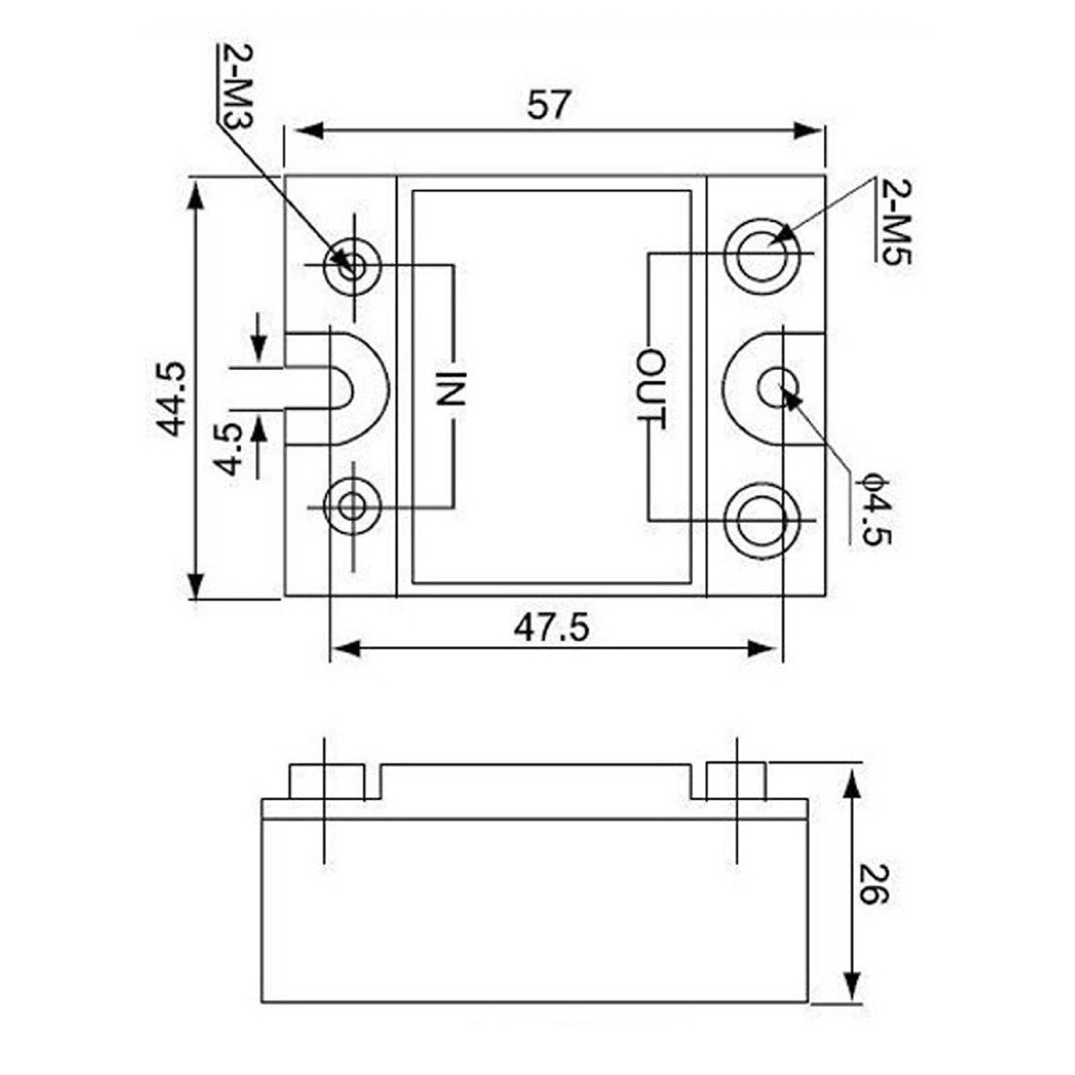 Output 24V380VAC 25A SSR25 DA Solid State Relay for PID Temperature