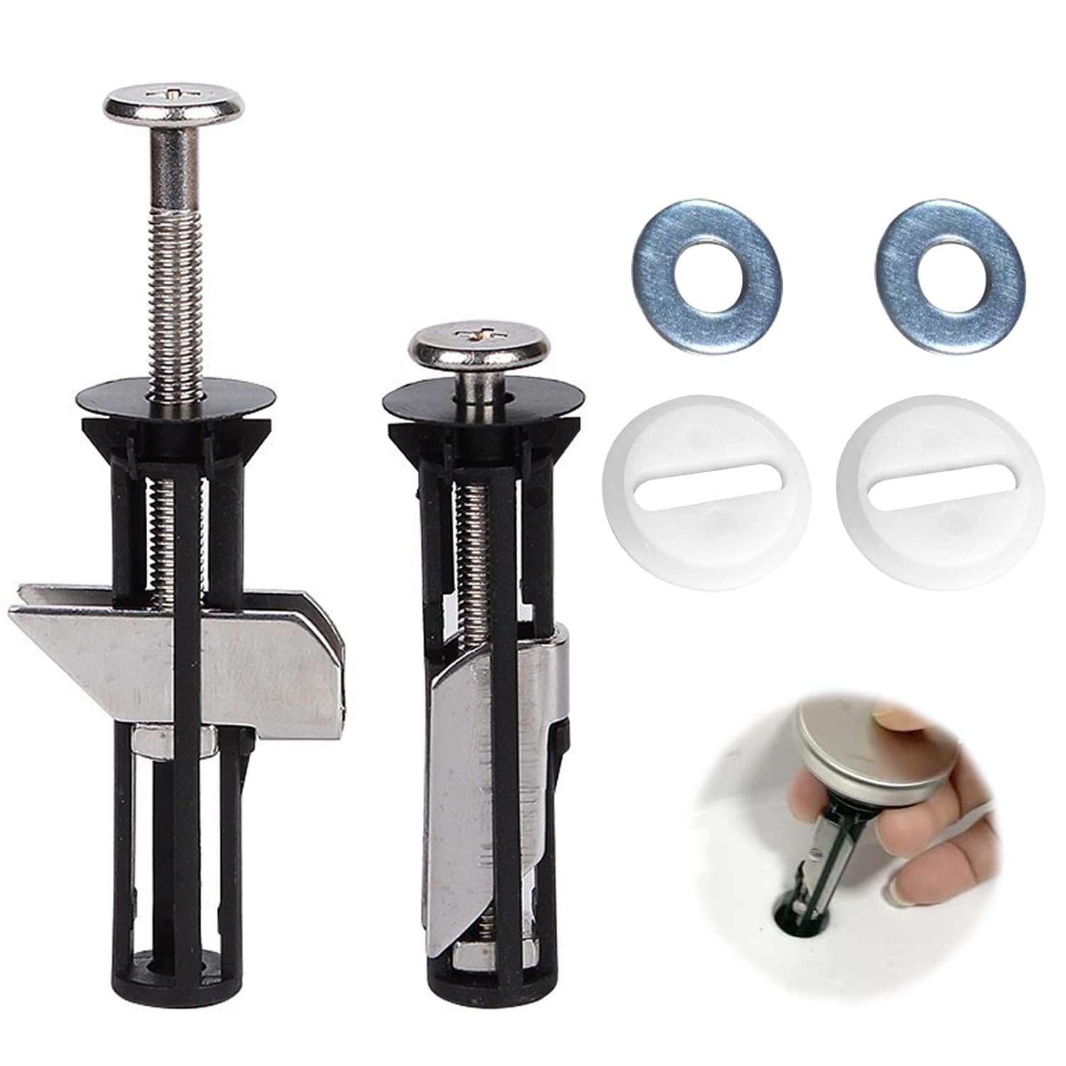 Toilet seat Bolt kit 2 pcs Stainless Steel nut Screw Toilet Cover Maintenance Accessories Universal Long