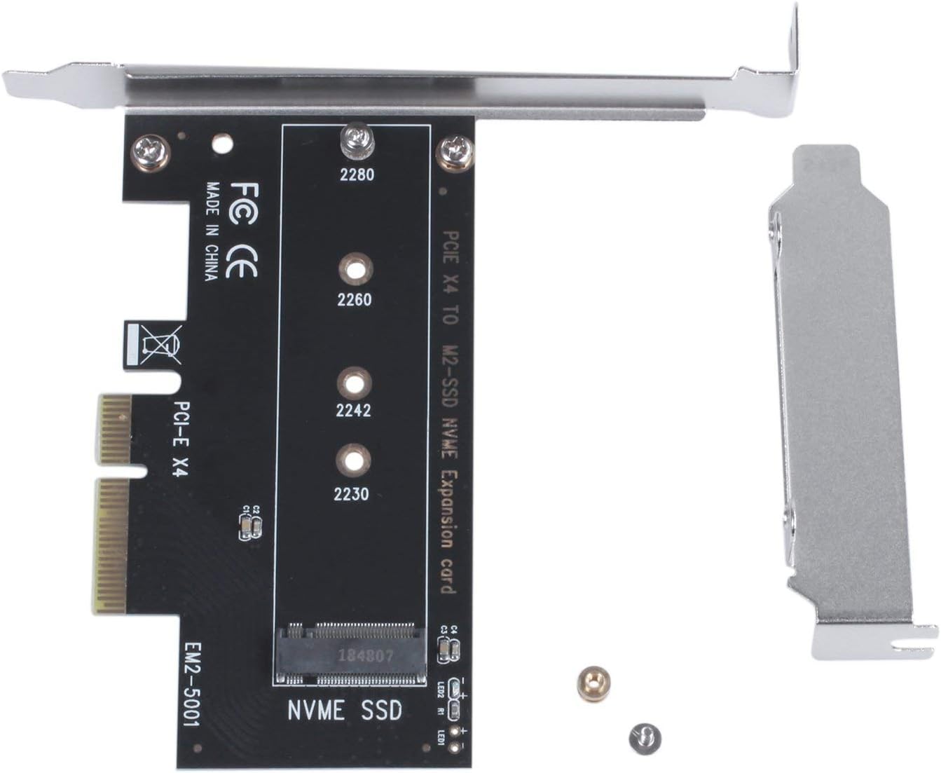 Noblik PCI-Express PCI-E 3.0 X4 to M.2 NGFF M Key Slot Converter Card M2 Nvme PCIE SSD Riser Card for Desktop Support 2230 2242 2260 2280
