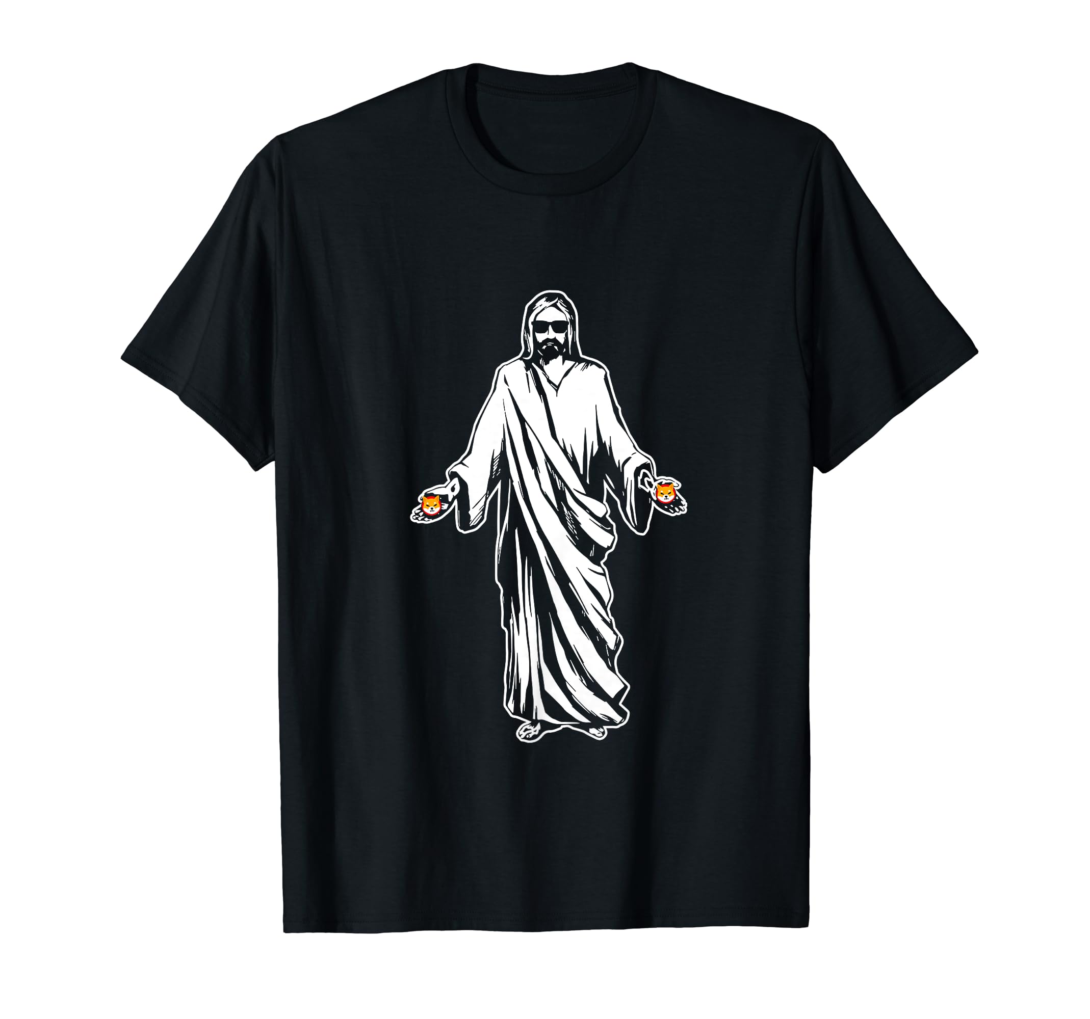 Jesus Shiba Inu Coin Humor Cryptocurrency Digital Currency T-Shirt