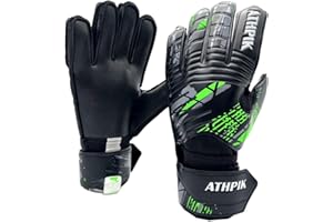 ATHPIK Goalie Goalkeeper Gloves with Pro Fingersaves, Strong Grip for The Toughest Saves, Protection to Prevent Injuries, Fit Match Training, Adult, Youth