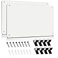 2Pack Magnetic Board 17.5" x 11.4" Magnet Bulletin Board is Suitable for displaying Notes, Photos,Magnetic Letters,Suitable for Walls, refrigerators, cabinets, etc