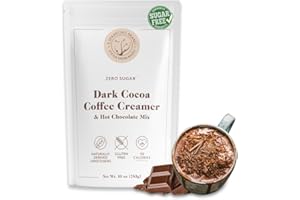 5 SPARROWS BRAND STEVIA DRINK MIXES 5 SPARROWS Sugar-Free Dark Chocolate Flavored Drink Mix- Stevia, Keto Friendly, - No Sugar Coffee Creamer, 10oz