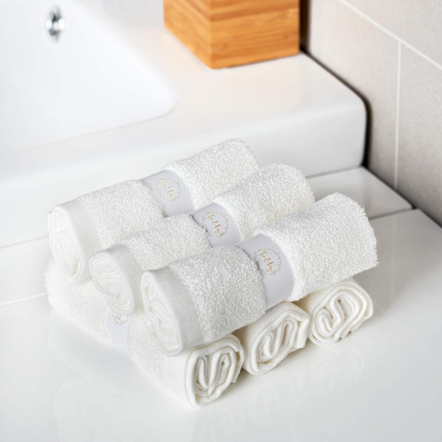 Face Cloth Made From Bamboo - Soft Wash Clothes For Face Made From Organic Bamboo Set Of 6 Face Towel Gentle on Sensitive Skin, Makeup Remover Cloth, Soft Washcloths 10 x 10 Inch: Kitchen & Dining
