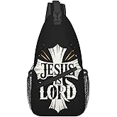 Jesus Crossbody Sling Bag For Women Men Fashion Jesus Christian Cross Chest Bag Shoulder Sling Backpack Daypack For Sport Travel Hiking