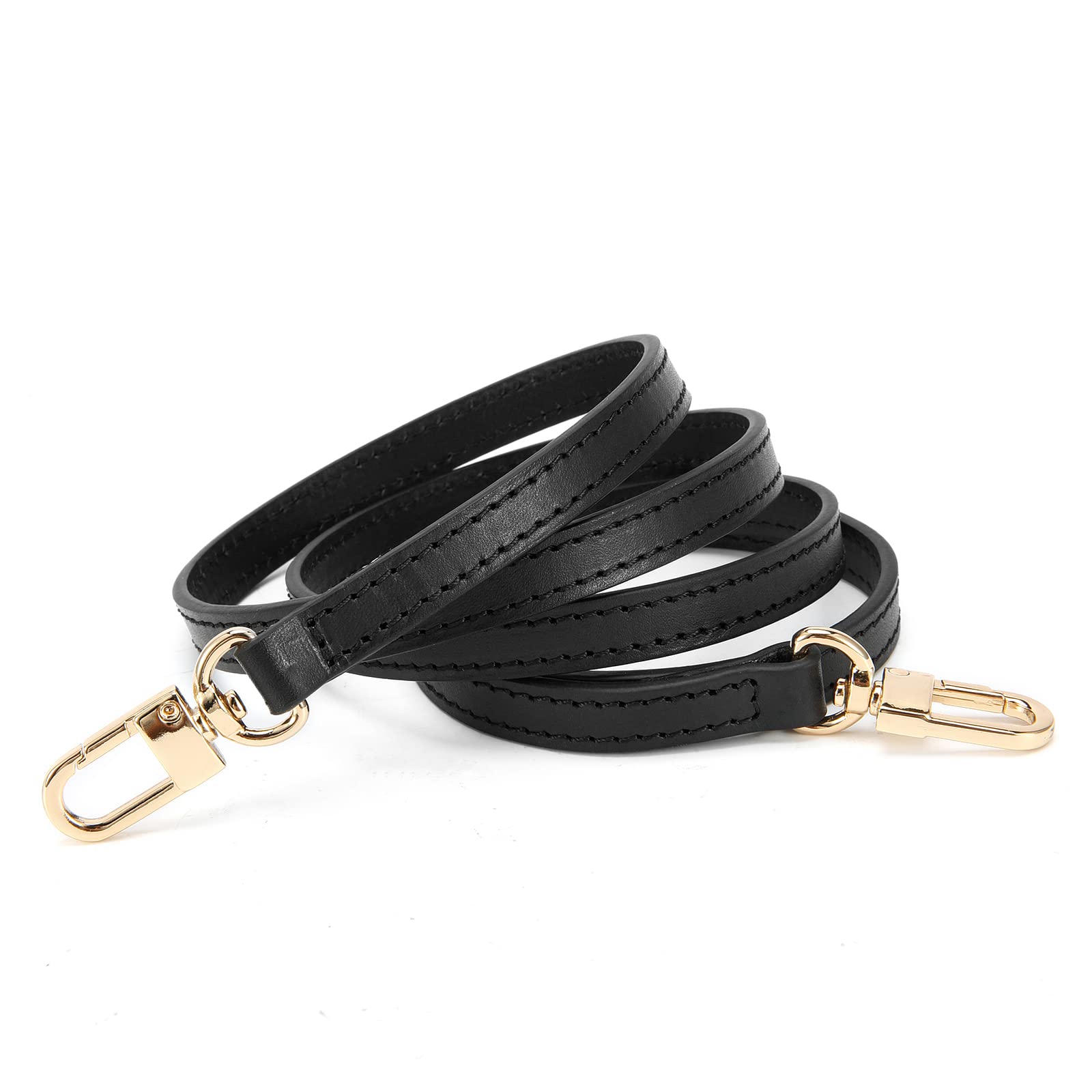 Senral Pochette Leather Strap Long Small Purse Crossbody Straps Replacement Universal Spare black Genuine leather bag straps for handbags