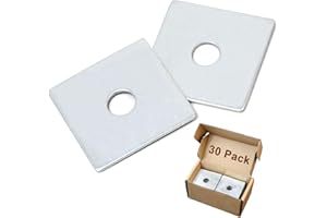 JUKFITA Square Washers, 30 Pack Fits M12 or 0.47" Bolts, 2" × 2" Galvanized Washers