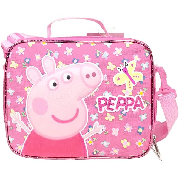 Sac Bandoulière Rond Peppa Pig - 16x16x3 Cm, En Peluche Douce - Pour Enfant, Accessoire Pratique Pour Téléphone, Clés, Lunettes