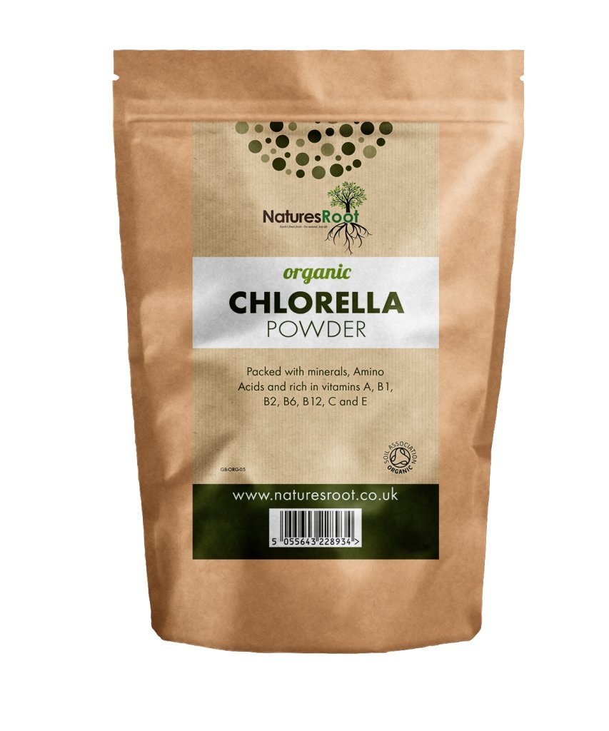 Natures Root Organic Chlorella Powder 1kg - Rich in Vitamins | Protein & Chlorophyll | Non GMO | Vegan Friendly