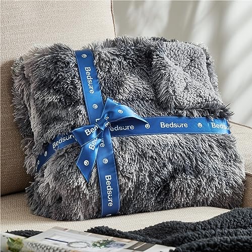 Bedsure Fluffy Plush Cozy Twin Blanket for Bed Soft, Fuzzy, Shaggy
